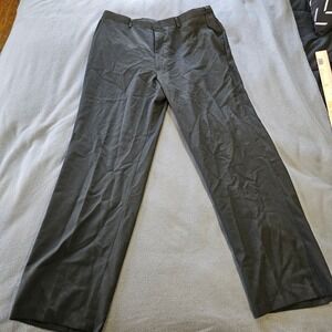 Haggar Black Label Men's Dress Pants‎ Size 36x32 Flat Front Polyester Wool Blend